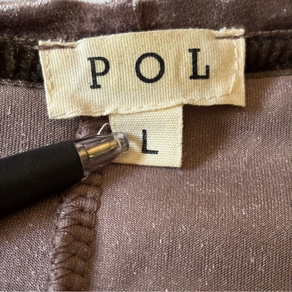 Pol Crushed Velvet Purple Lavender short sleeve mini Shirt Dress Size Large - Picture 4 of 9